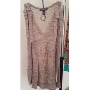 I.N.C Cold Shoulder Blouse w/Embroidered Detail (Pre-Loved)